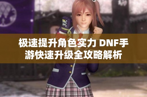 极速提升角色实力 DNF手游快速升级全攻略解析