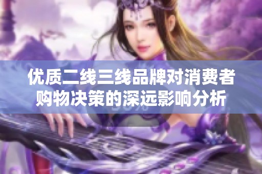 优质二线三线品牌对消费者购物决策的深远影响分析