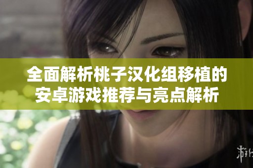 全面解析桃子汉化组移植的安卓游戏推荐与亮点解析