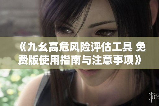 《九幺高危风险评估工具 免费版使用指南与注意事项》