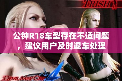 公钟R18车型存在不适问题，建议用户及时退车处理