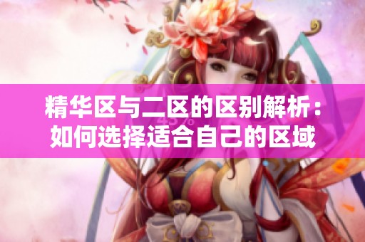 精华区与二区的区别解析：如何选择适合自己的区域