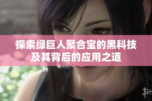 探索绿巨人聚合宝的黑科技及其背后的应用之道