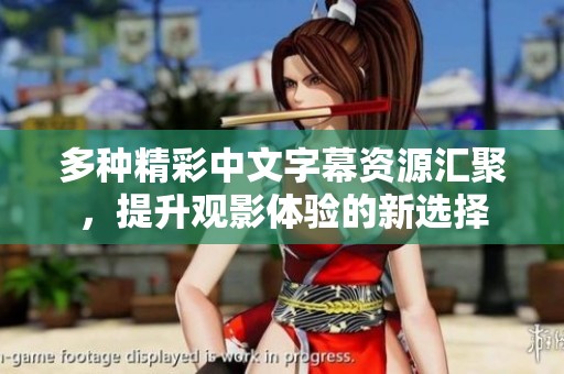 多种精彩中文字幕资源汇聚，提升观影体验的新选择