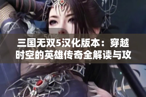 三国无双5汉化版本：穿越时空的英雄传奇全解读与攻略