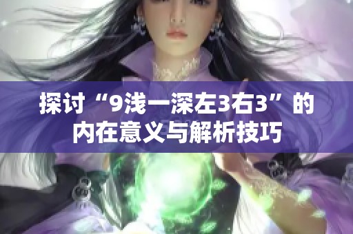 探讨“9浅一深左3右3”的内在意义与解析技巧