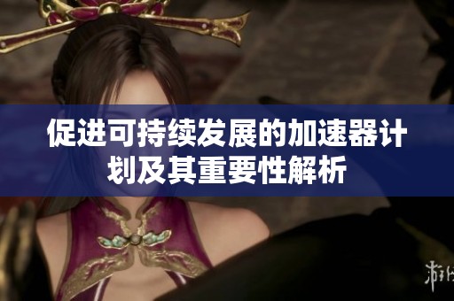 促进可持续发展的加速器计划及其重要性解析