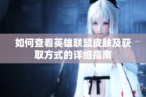 如何查看英雄联盟皮肤及获取方式的详细指南