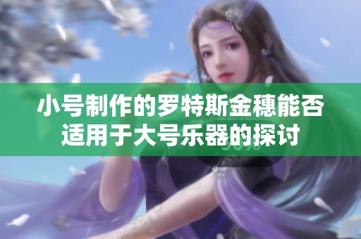 小号制作的罗特斯金穗能否适用于大号乐器的探讨
