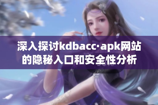 深入探讨kdbacc·apk网站的隐秘入口和安全性分析