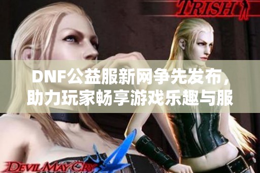 DNF公益服新网争先发布，助力玩家畅享游戏乐趣与服务