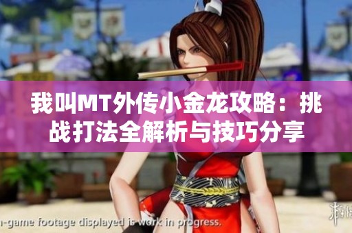 我叫MT外传小金龙攻略：挑战打法全解析与技巧分享