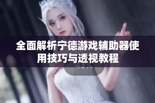 全面解析宁德游戏辅助器使用技巧与透视教程