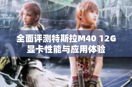 全面评测特斯拉M40 12G显卡性能与应用体验