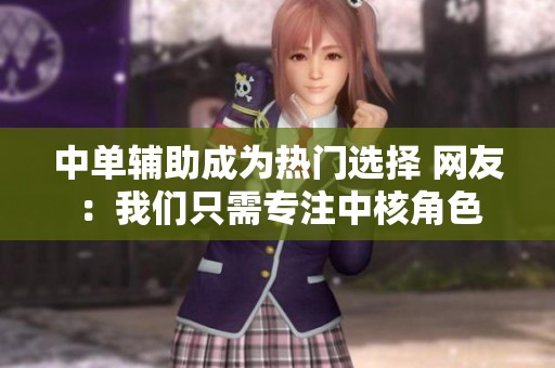 中单辅助成为热门选择 网友：我们只需专注中核角色
