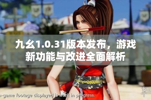 九幺1.0.31版本发布，游戏新功能与改进全面解析