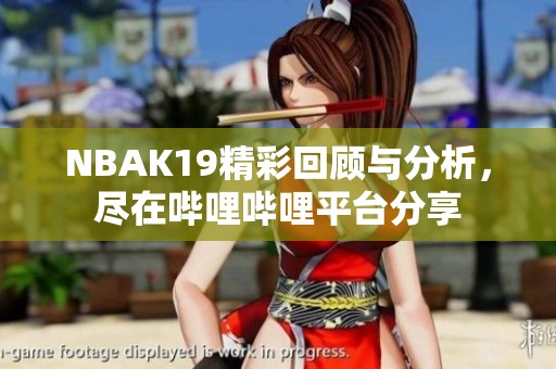 NBAK19精彩回顾与分析，尽在哔哩哔哩平台分享