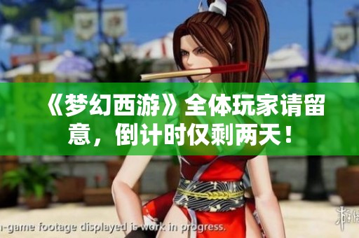 《梦幻西游》全体玩家请留意，倒计时仅剩两天！