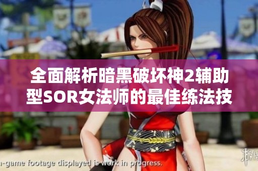 全面解析暗黑破坏神2辅助型SOR女法师的最佳练法技巧