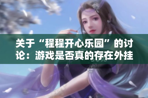 关于“程程开心乐园”的讨论：游戏是否真的存在外挂问题