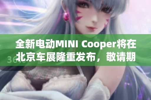 全新电动MINI Cooper将在北京车展隆重发布，敬请期待！