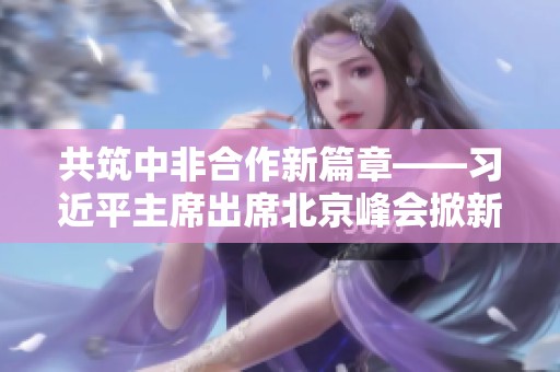 共筑中非合作新篇章——习近平主席出席北京峰会掀新机遇