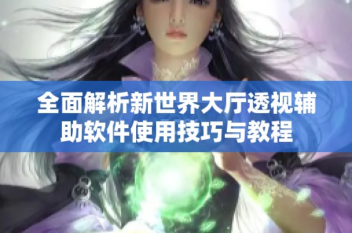 全面解析新世界大厅透视辅助软件使用技巧与教程