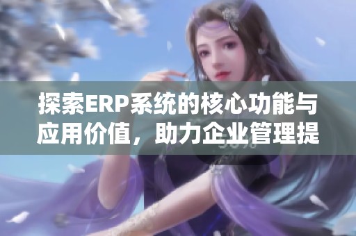探索ERP系统的核心功能与应用价值，助力企业管理提升