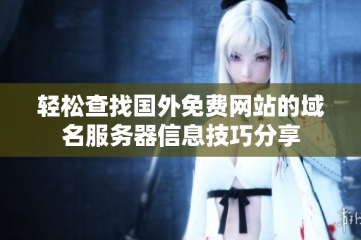 轻松查找国外免费网站的域名服务器信息技巧分享