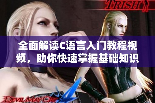 全面解读C语言入门教程视频，助你快速掌握基础知识