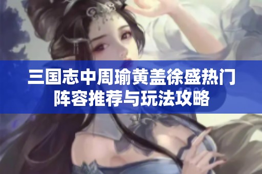 三国志中周瑜黄盖徐盛热门阵容推荐与玩法攻略