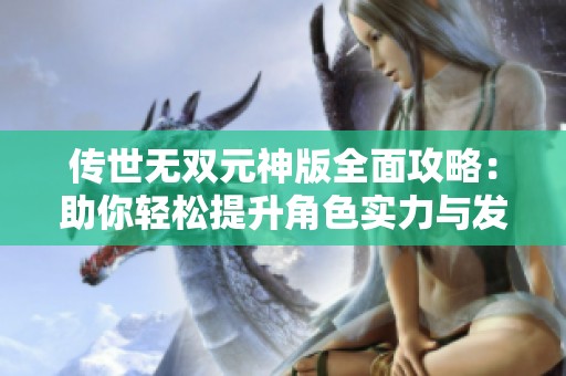 传世无双元神版全面攻略：助你轻松提升角色实力与发育技巧