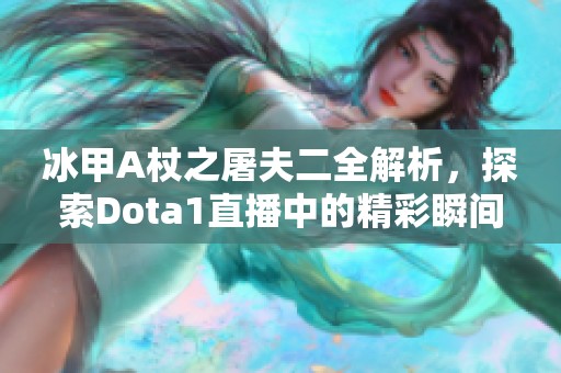 冰甲A杖之屠夫二全解析，探索Dota1直播中的精彩瞬间