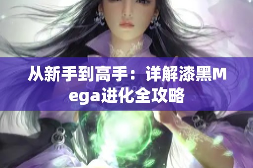 从新手到高手：详解漆黑Mega进化全攻略