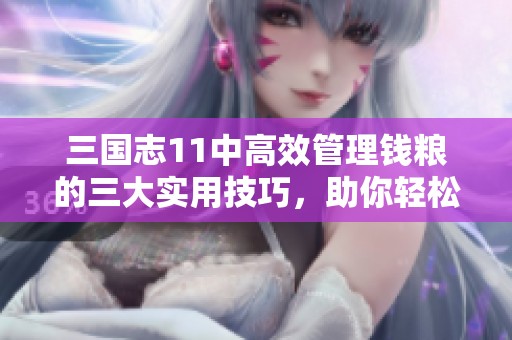 三国志11中高效管理钱粮的三大实用技巧，助你轻松应对超级难度挑战