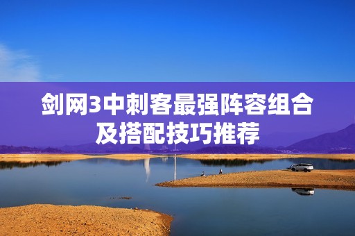 剑网3中刺客最强阵容组合及搭配技巧推荐