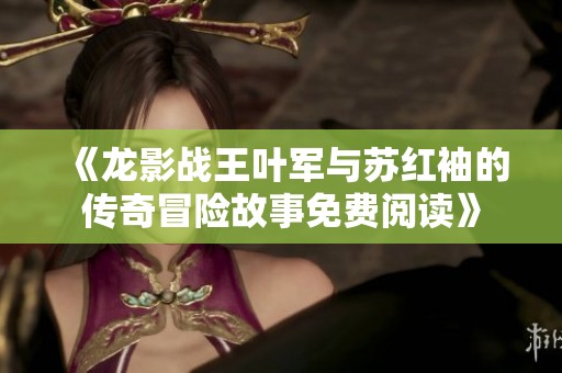 《龙影战王叶军与苏红袖的传奇冒险故事免费阅读》