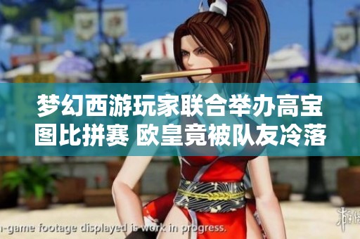 梦幻西游玩家联合举办高宝图比拼赛 欧皇竟被队友冷落