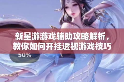新星游游戏辅助攻略解析，教你如何开挂透视游戏技巧