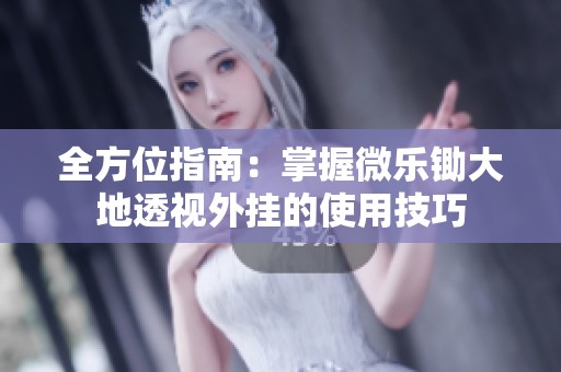全方位指南：掌握微乐锄大地透视外挂的使用技巧