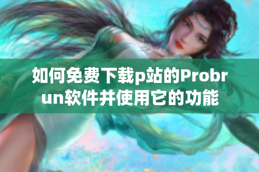 如何免费下载p站的Probrun软件并使用它的功能