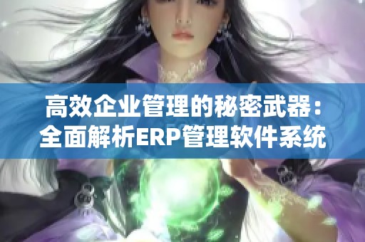 高效企业管理的秘密武器：全面解析ERP管理软件系统的优势与应用
