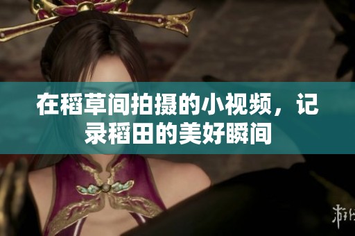 在稻草间拍摄的小视频，记录稻田的美好瞬间