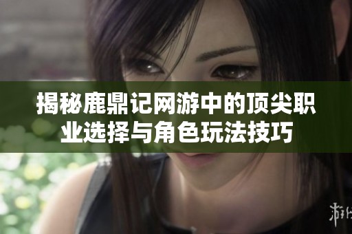 揭秘鹿鼎记网游中的顶尖职业选择与角色玩法技巧