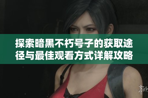探索暗黑不朽号子的获取途径与最佳观看方式详解攻略