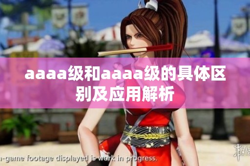 aaaa级和aaaa级的具体区别及应用解析