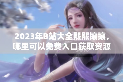 2023年B站大全熙熙攘攘，哪里可以免费入口获取资源