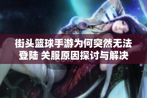 街头篮球手游为何突然无法登陆 关服原因探讨与解决办法