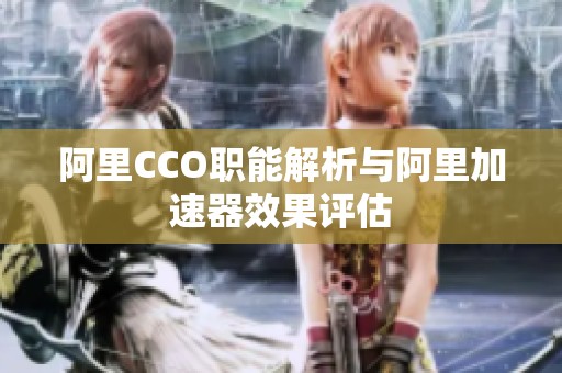 阿里CCO职能解析与阿里加速器效果评估