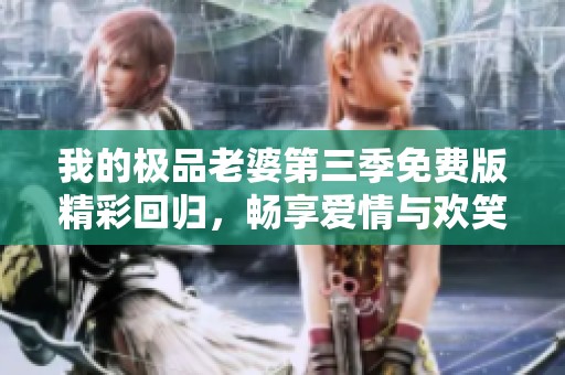 我的极品老婆第三季免费版精彩回归，畅享爱情与欢笑的新篇章